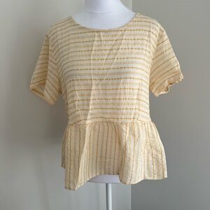 Madison & Berkeley Yellow Striped Blouse